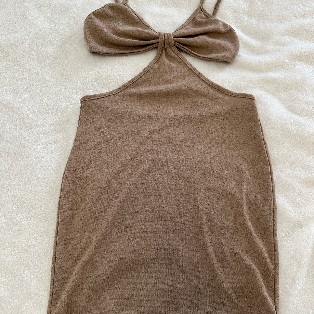 Super Cute Tan  Mini Dress